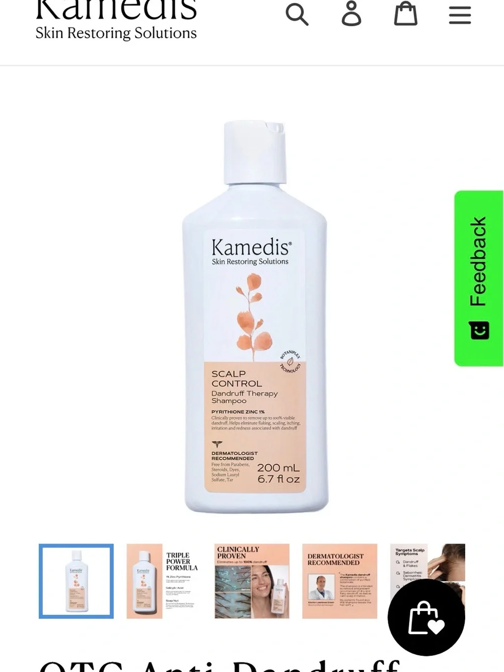 Scalp Control Dandruff Therapy Shampoo – White/Brown